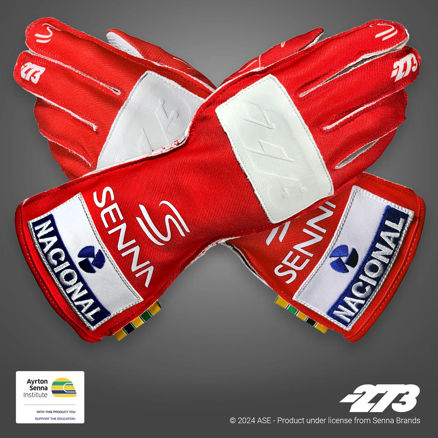 Minus273 AYRTON SENNA Перчатки для картинга, XS, красный