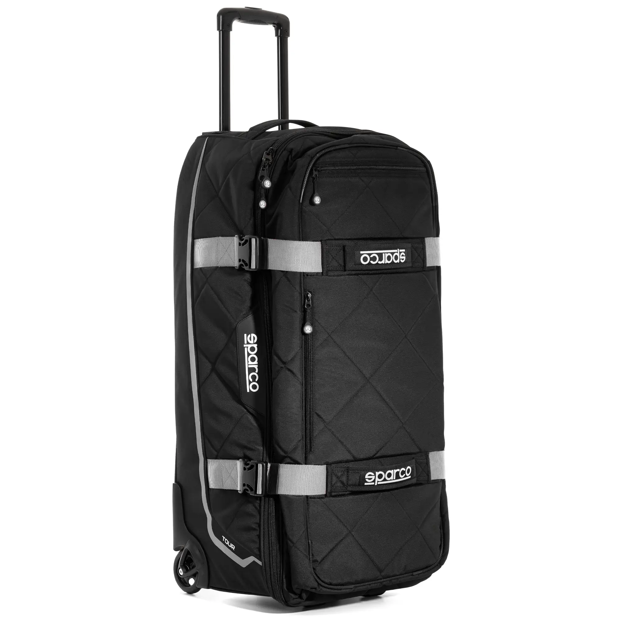 Sparco TOUR сумка дорожная на колесиках (84 x 40 x 38 см.), черный/серебристый. DARK-STOCK.RU