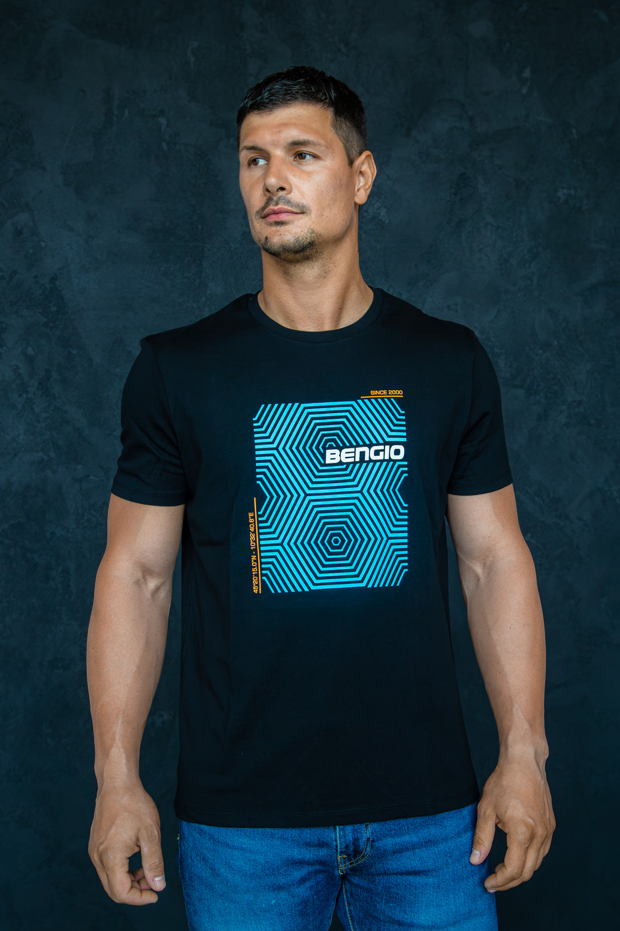 Bengio футболка, черный/синий , р-р XL