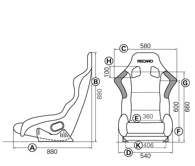 RECARO Кресло Profi SPG XL (FIA), чёрный велюр