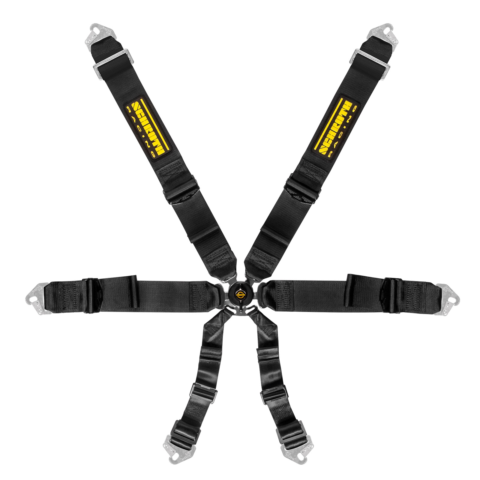 Schroth PROFI 3X3 ремни для автоспорта (6-ти точ.)/(3"+3"/pull up/«легкие» рег-ры), черный