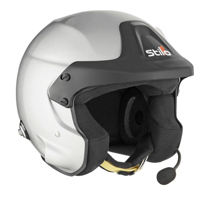 Stilo TROPHY DES RALLY шлем для автоспорта серебристый, клипсы HANS, 60